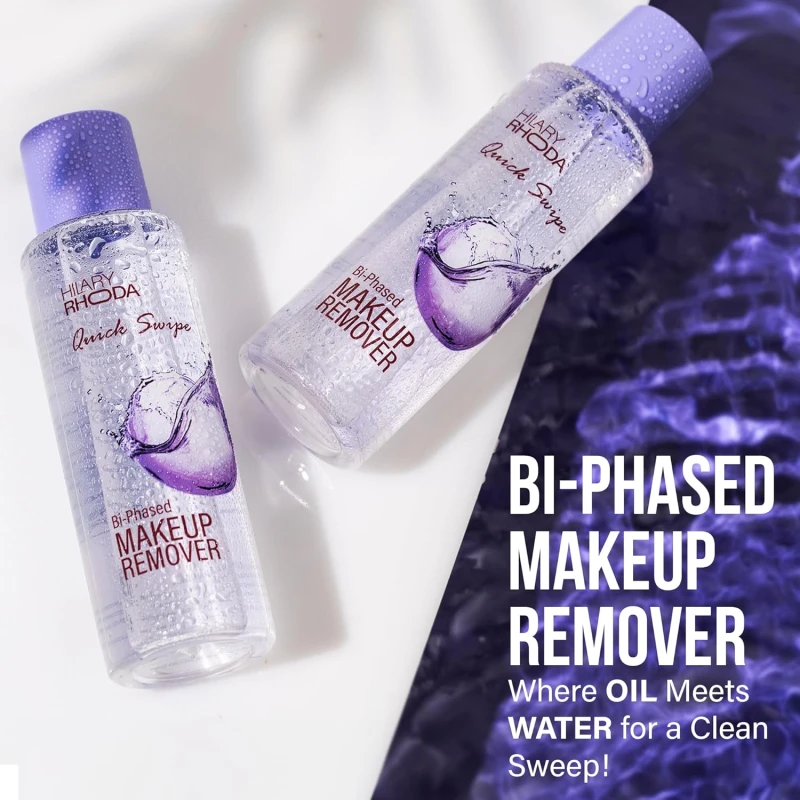 Hilary Rhoda Quick Swipe Bi-Phased Makeup Remover | Removes Waterproof Makeup | With Aloe Vera & Witch Hazel Extract | Water + Oil Formula | 100ml thumbnail 3